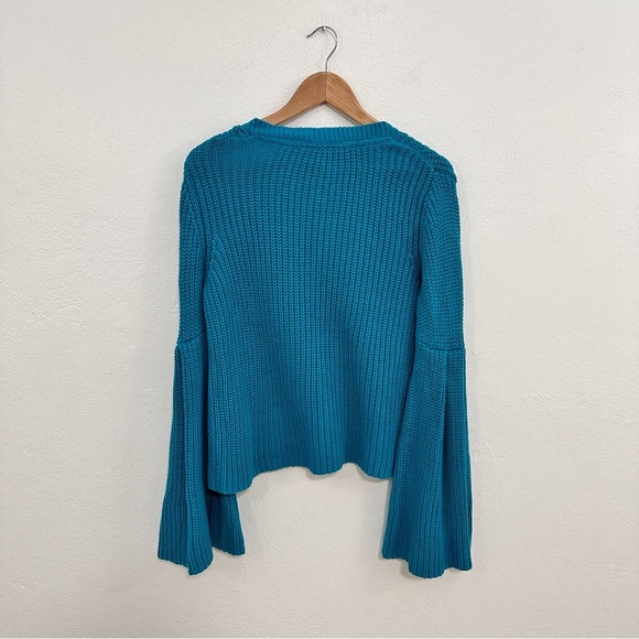 Free People Ribbed Bell Sleeve Pullover Sweater - Picture 2 of 6